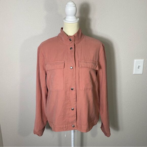 Old Navy Blush Pink Lightweight Button Front Jacket Women's Size Large - Picture 10 of 16